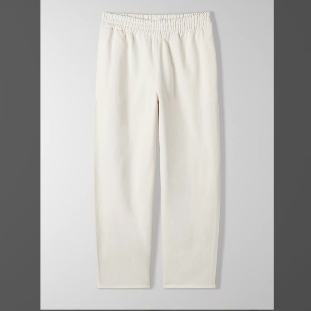 Aritzia Wilfred White Linen Twill Pants NWOT